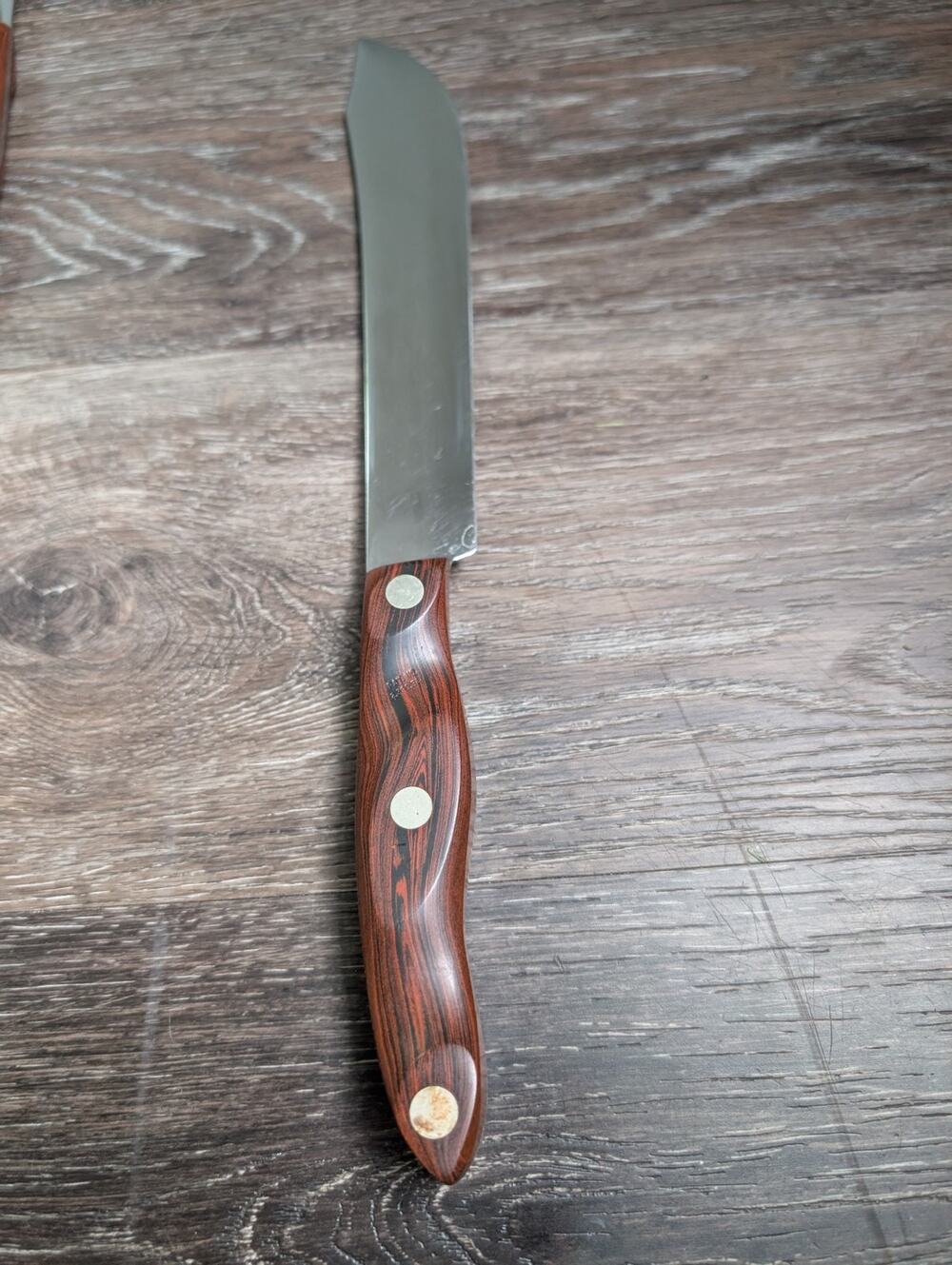 Vintage Cutco No. 22 8" Blade Slicer Knife -Classic Brown Swirl Handle